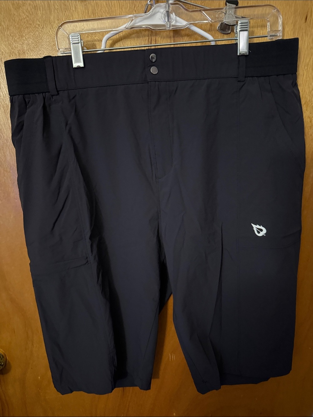 Baleaf Black Women’s Athletic Shorts with Logo